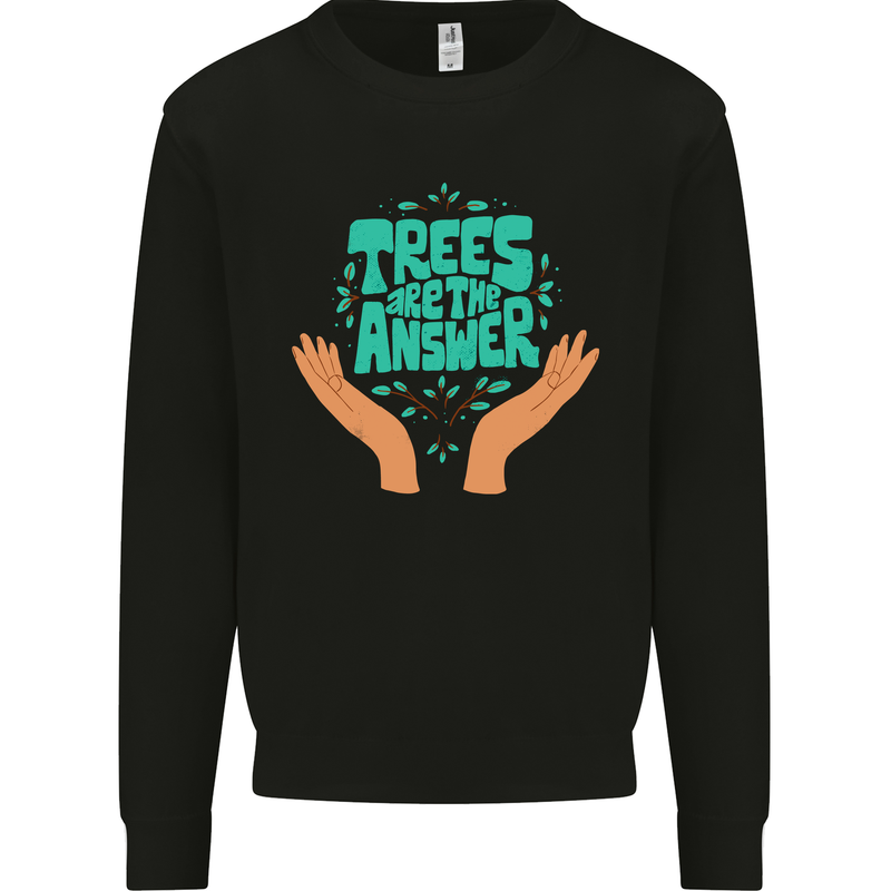 Climate Change Trees Are the Answer Kids Sweatshirt Jumper Black