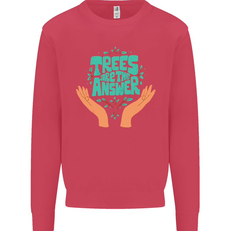 Climate Change Trees Are the Answer Kids Sweatshirt Jumper Heliconia