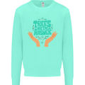Climate Change Trees Are the Answer Kids Sweatshirt Jumper Peppermint