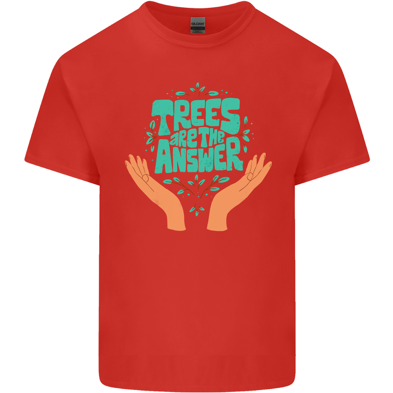 Climate Change Trees Are the Answer Kids T-Shirt Childrens Red
