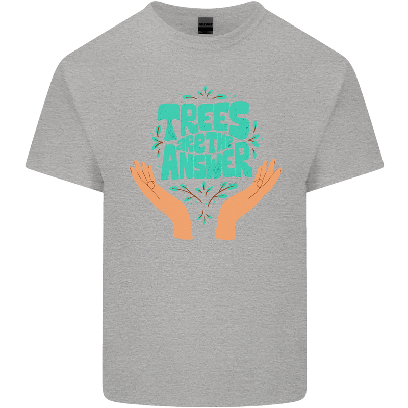 Climate Change Trees Are the Answer Kids T-Shirt Childrens Sports Grey