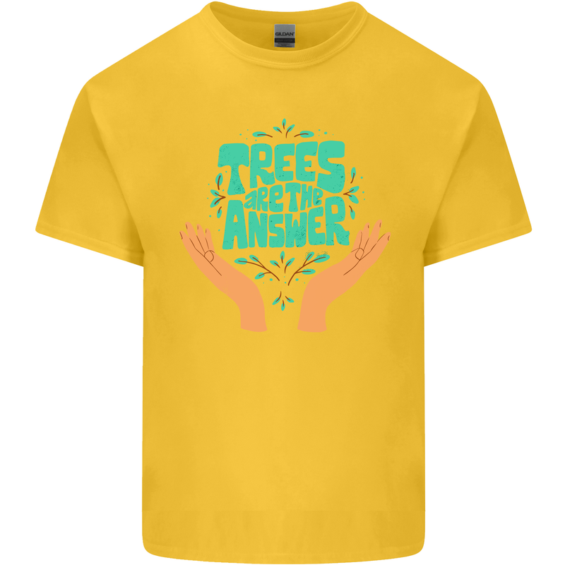 Climate Change Trees Are the Answer Kids T-Shirt Childrens Yellow