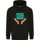 Climate Change Trees Are the Answer Mens 80% Cotton Hoodie Black