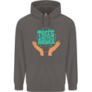 Climate Change Trees Are the Answer Mens 80% Cotton Hoodie Charcoal
