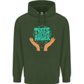 Climate Change Trees Are the Answer Mens 80% Cotton Hoodie Forest Green