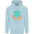 Climate Change Trees Are the Answer Mens 80% Cotton Hoodie Light Blue