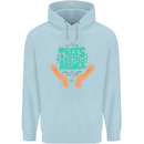 Climate Change Trees Are the Answer Mens 80% Cotton Hoodie Light Blue