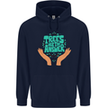 Climate Change Trees Are the Answer Mens 80% Cotton Hoodie Navy Blue