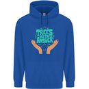 Climate Change Trees Are the Answer Mens 80% Cotton Hoodie Royal Blue