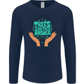 Climate Change Trees Are the Answer Mens Long Sleeve T-Shirt Navy Blue