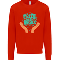 Climate Change Trees Are the Answer Mens Sweatshirt Jumper Bright Red