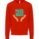 Climate Change Trees Are the Answer Mens Sweatshirt Jumper Bright Red