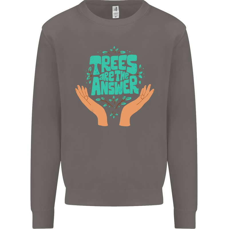 Climate Change Trees Are the Answer Mens Sweatshirt Jumper Charcoal