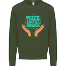 Climate Change Trees Are the Answer Mens Sweatshirt Jumper Forest Green