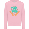 Climate Change Trees Are the Answer Mens Sweatshirt Jumper Light Pink