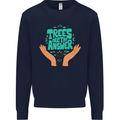 Climate Change Trees Are the Answer Mens Sweatshirt Jumper Navy Blue