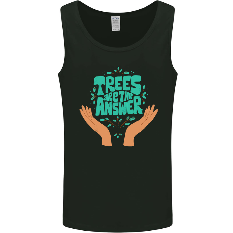 Climate Change Trees Are the Answer Mens Vest Tank Top Black