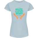 Climate Change Trees Are the Answer Womens Petite Cut T-Shirt Light Blue