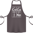 Cocaine Periodic Table Funny Drug Culture Cotton Apron 100% Organic Dark Grey