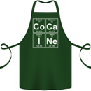 Cocaine Periodic Table Funny Drug Culture Cotton Apron 100% Organic Forest Green