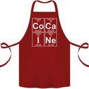Cocaine Periodic Table Funny Drug Culture Cotton Apron 100% Organic Maroon