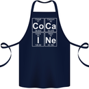 Cocaine Periodic Table Funny Drug Culture Cotton Apron 100% Organic Navy Blue