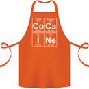 Cocaine Periodic Table Funny Drug Culture Cotton Apron 100% Organic Orange