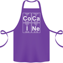 Cocaine Periodic Table Funny Drug Culture Cotton Apron 100% Organic Purple