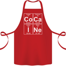 Cocaine Periodic Table Funny Drug Culture Cotton Apron 100% Organic Red