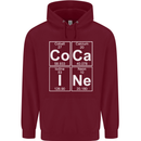 Cocaine Periodic Table Funny Drug Culture Mens 80% Cotton Hoodie Maroon
