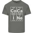 Cocaine Periodic Table Funny Drug Culture Mens Cotton T-Shirt Tee Top Charcoal