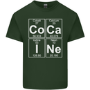 Cocaine Periodic Table Funny Drug Culture Mens Cotton T-Shirt Tee Top Forest Green