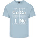 Cocaine Periodic Table Funny Drug Culture Mens Cotton T-Shirt Tee Top Light Blue