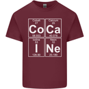 Cocaine Periodic Table Funny Drug Culture Mens Cotton T-Shirt Tee Top Maroon