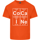Cocaine Periodic Table Funny Drug Culture Mens Cotton T-Shirt Tee Top Orange
