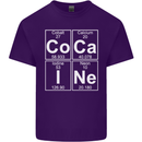 Cocaine Periodic Table Funny Drug Culture Mens Cotton T-Shirt Tee Top Purple