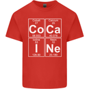 Cocaine Periodic Table Funny Drug Culture Mens Cotton T-Shirt Tee Top Red