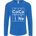 Cocaine Periodic Table Funny Drug Culture Mens Long Sleeve T-Shirt Royal Blue