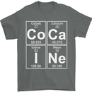 Cocaine Periodic Table Funny Drug Culture Mens T-Shirt Cotton Gildan Charcoal