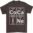 Cocaine Periodic Table Funny Drug Culture Mens T-Shirt Cotton Gildan Dark Chocolate