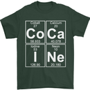 Cocaine Periodic Table Funny Drug Culture Mens T-Shirt Cotton Gildan Forest Green