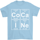 Cocaine Periodic Table Funny Drug Culture Mens T-Shirt Cotton Gildan Light Blue