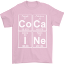 Cocaine Periodic Table Funny Drug Culture Mens T-Shirt Cotton Gildan Light Pink