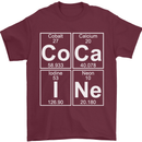 Cocaine Periodic Table Funny Drug Culture Mens T-Shirt Cotton Gildan Maroon
