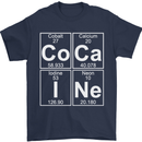 Cocaine Periodic Table Funny Drug Culture Mens T-Shirt Cotton Gildan Navy Blue