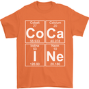 Cocaine Periodic Table Funny Drug Culture Mens T-Shirt Cotton Gildan Orange