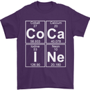 Cocaine Periodic Table Funny Drug Culture Mens T-Shirt Cotton Gildan Purple