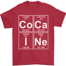 Cocaine Periodic Table Funny Drug Culture Mens T-Shirt Cotton Gildan Red