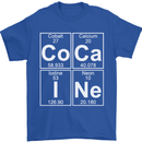 Cocaine Periodic Table Funny Drug Culture Mens T-Shirt Cotton Gildan Royal Blue