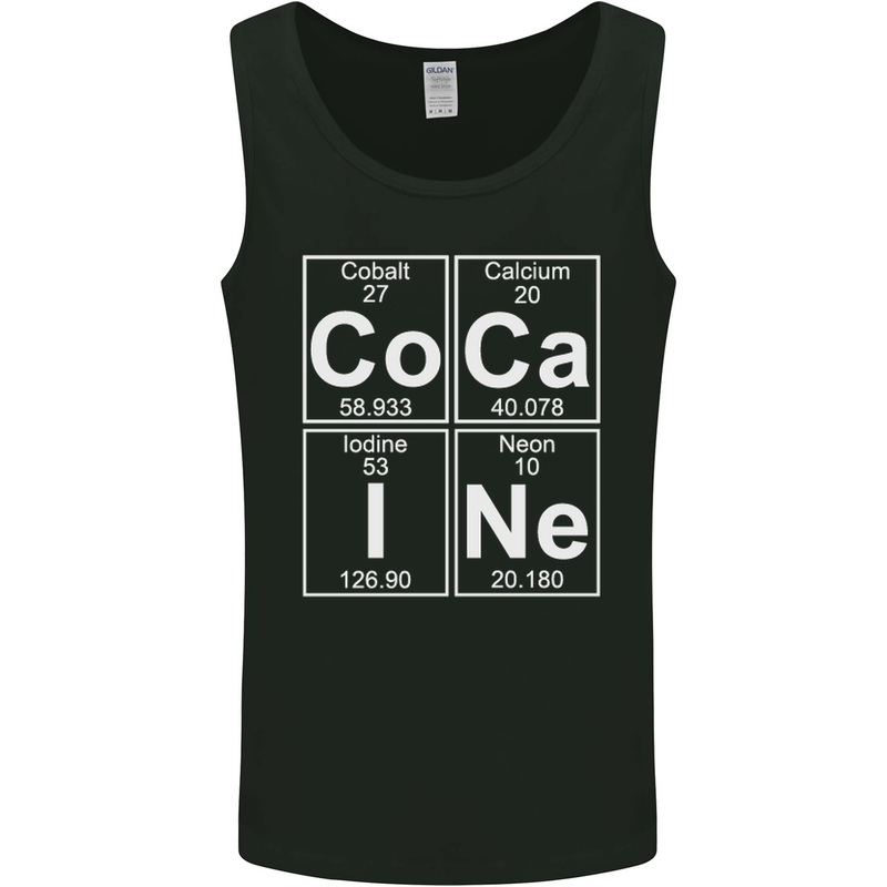 Cocaine Periodic Table Funny Drug Culture Mens Vest Tank Top Black